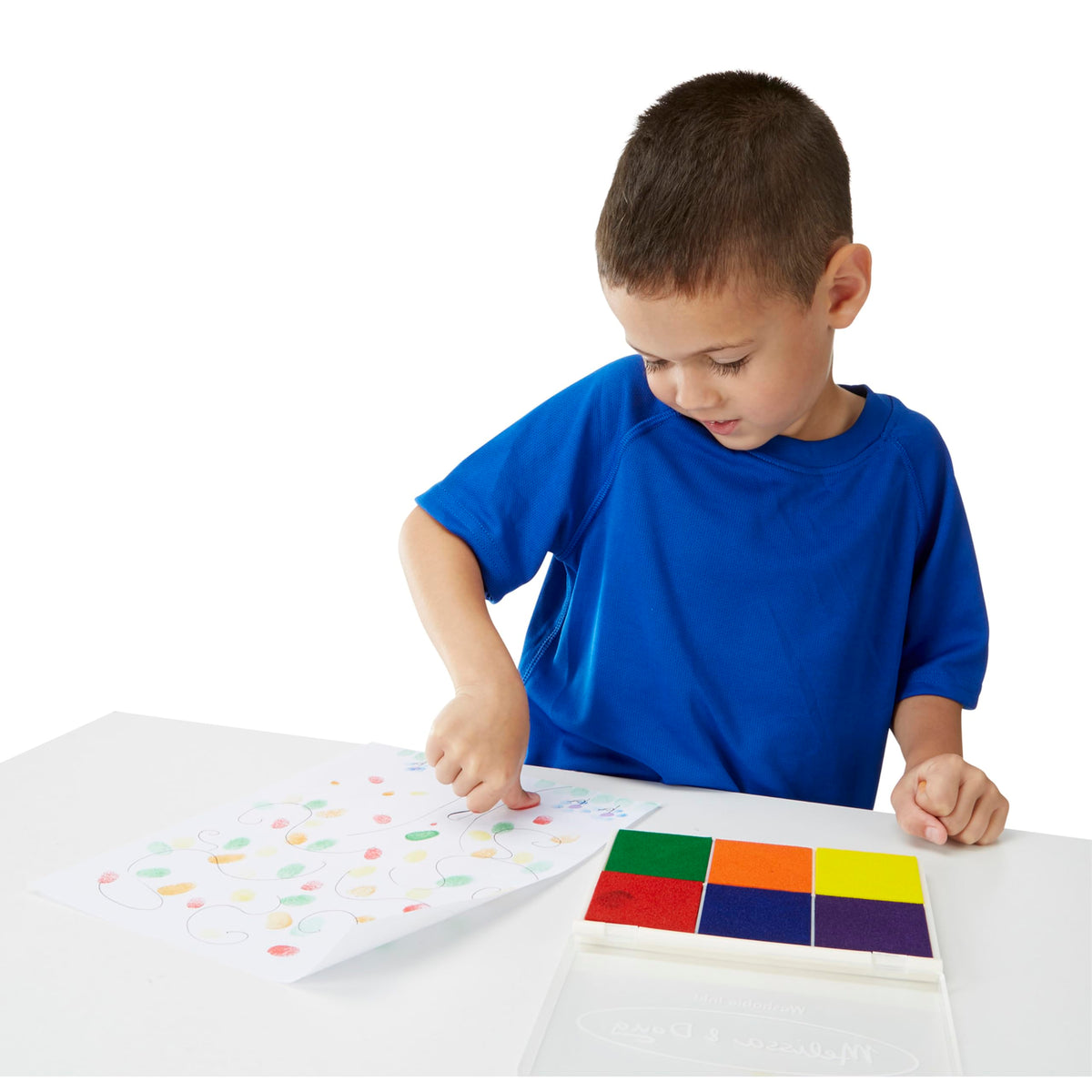 Rainbow Stamp Ink Pad 6 Washable Colors
