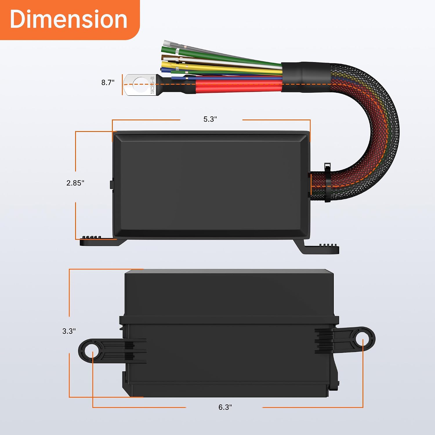 12V Relay Box 6 Way12 AWG Pre-Wired Waterproof Relay Box 6 Slot ATC/ATO Fuse Relay Block Universal Relay Panel for