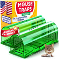Humane Mouse Trap (2 Pack), Live Catch and Release Indoor Traps for Home | Ultra-Sensitive Trigger, Reusable No-Kill