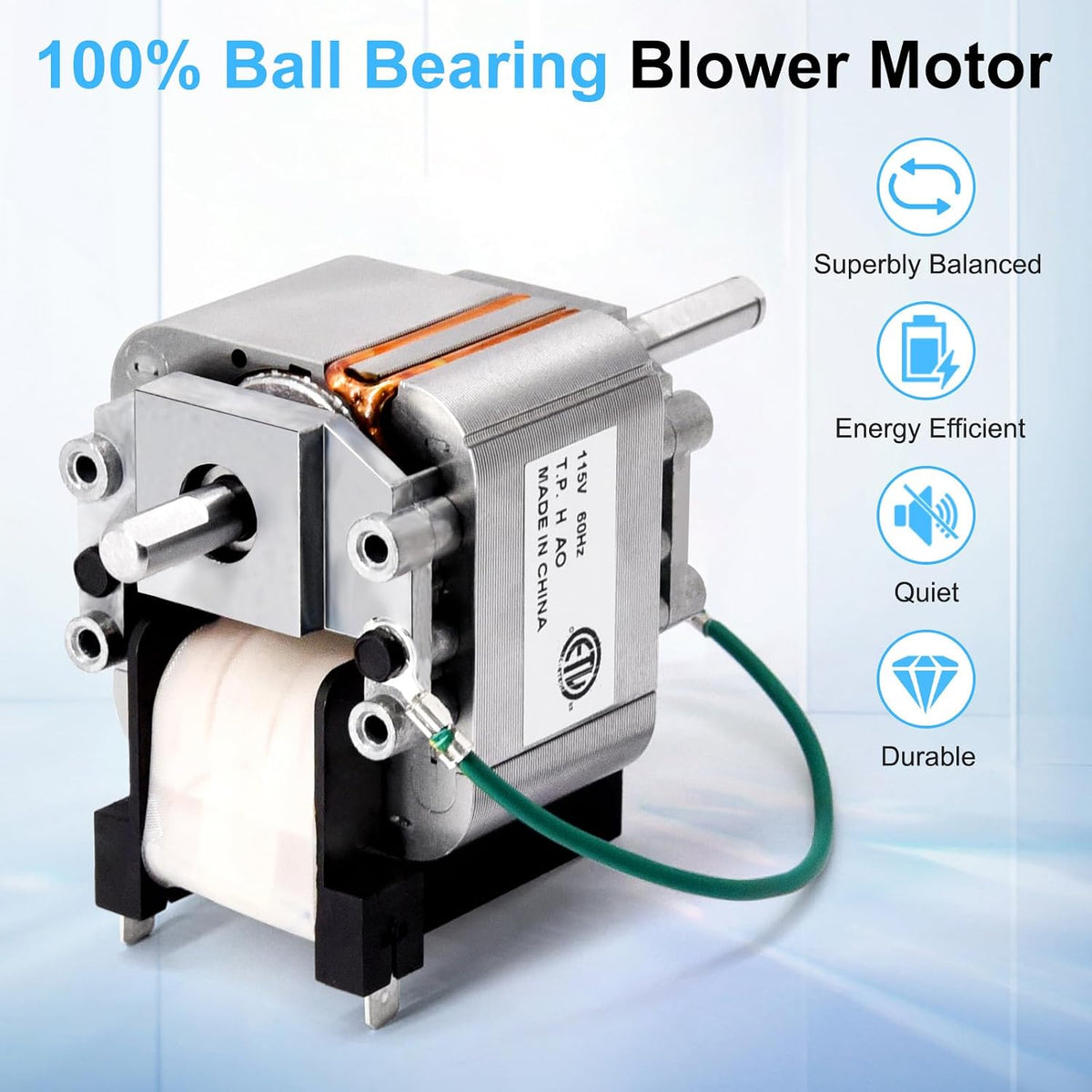 318984-753 HC21ZE117 Draft Inducer Motor Kit for Carrier Furnace, HC21ZE114A 318984753 SM4753 Furnace Draft Inducer Motor with Blower Wheel LA11AA005 for Carrier, Bryant, Payne and Jakel Models