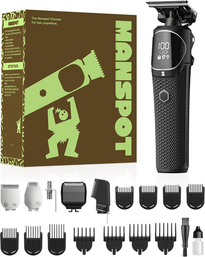 All-in-One Beard Trimmer for Men, Electric Shaver & Grooming Kit | 6 Precision Heads for Head, Nose and Body Hair, 11