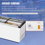 12.9cu Commercial Ice Cream Display Freezer- 6 Wire Baskets