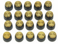Dopro 20pcs Guitar AMP Amplifier Push on fit Knobs Black w/Gold Cap for Marshall Amplifier