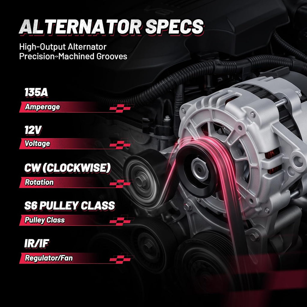 BDFHYK 135A Alternator for Ford Crown Victoria 4.6L V8 2005-2008, 8315