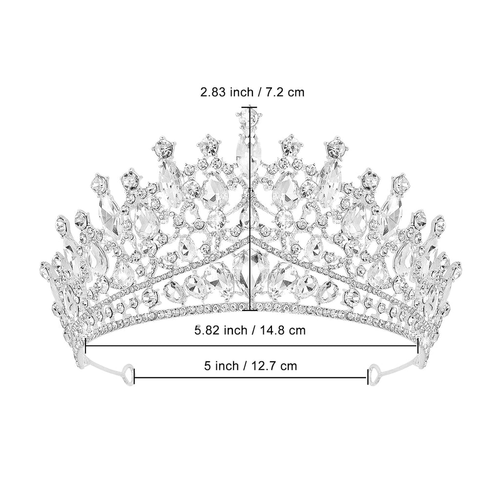 Birthday Crowns for Girls, Silver Tiaras and Crowns for Women and Girls Princess Crown and Tiara for Birthday Queen