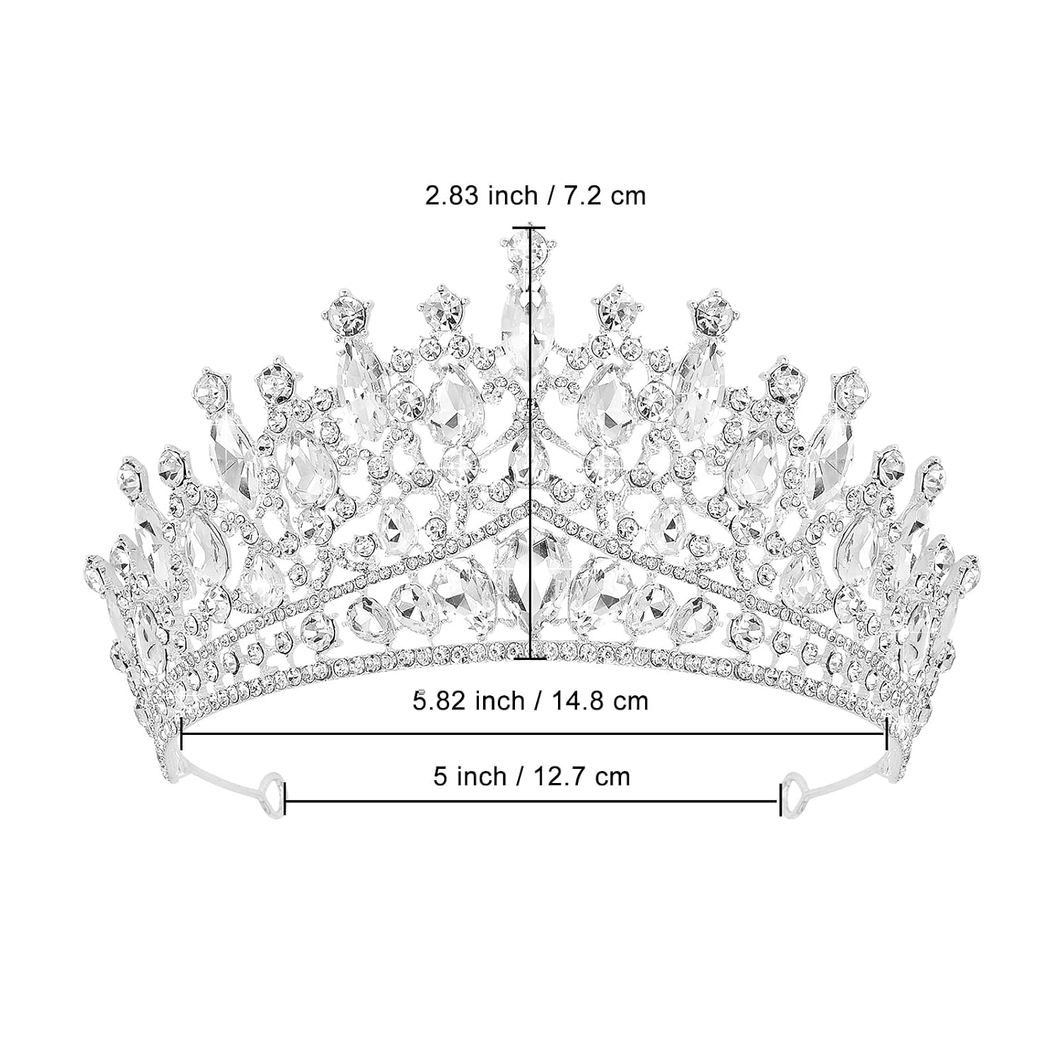 Birthday Crowns for Girls, Silver Tiaras and Crowns for Women and Girls Princess Crown and Tiara for Birthday Queen