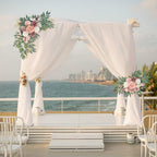 Pink Wedding Arch Flowers Set of 2