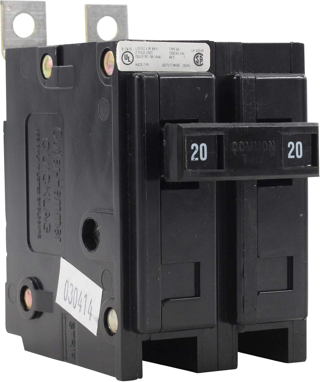 Cutler Hammer BAB2020 20A 2 Pole Circuit Breaker by Eaton Cutler-Hammer