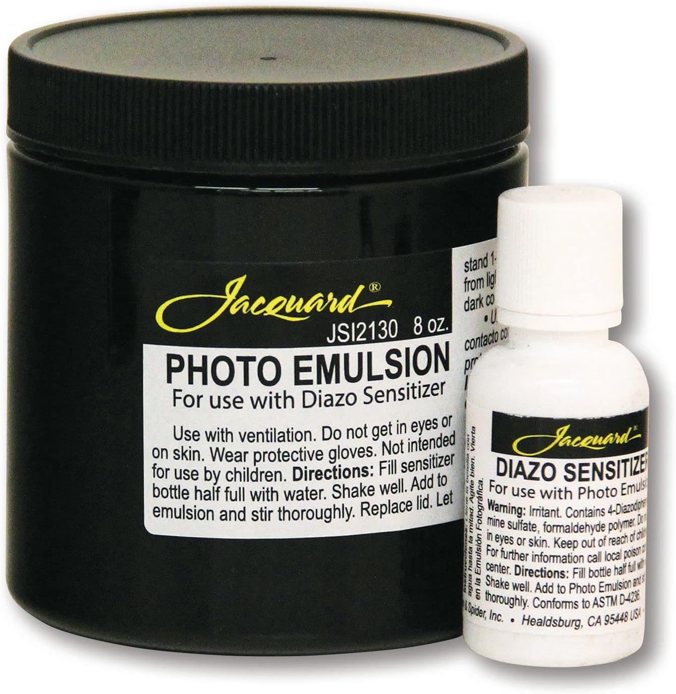 Photo Emulsion & Diazo Sensitizer 8oz - Light Sensitive Emulsion - Create Silk Screens with Photos Lettering Logos or