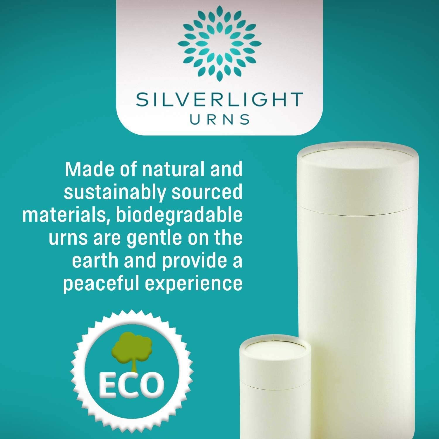 Rainbow Pond Scattering Tube - Small, Biodegradable Cremation Urn for Ashes, Small Sized Cremation Urn, 9 Inches High