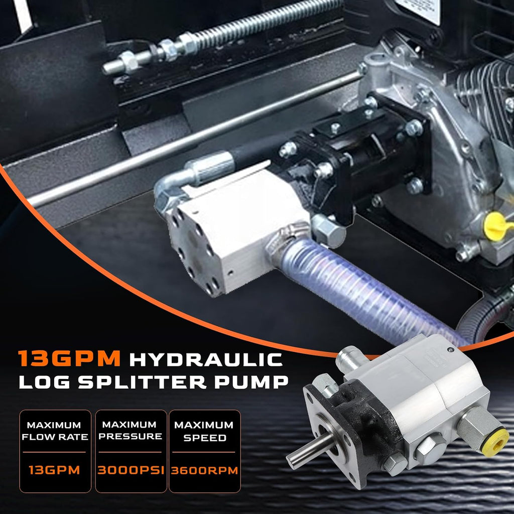 Hydraulic Log Splitter Pump 13 GPM 2-Stage with 3000 PSI