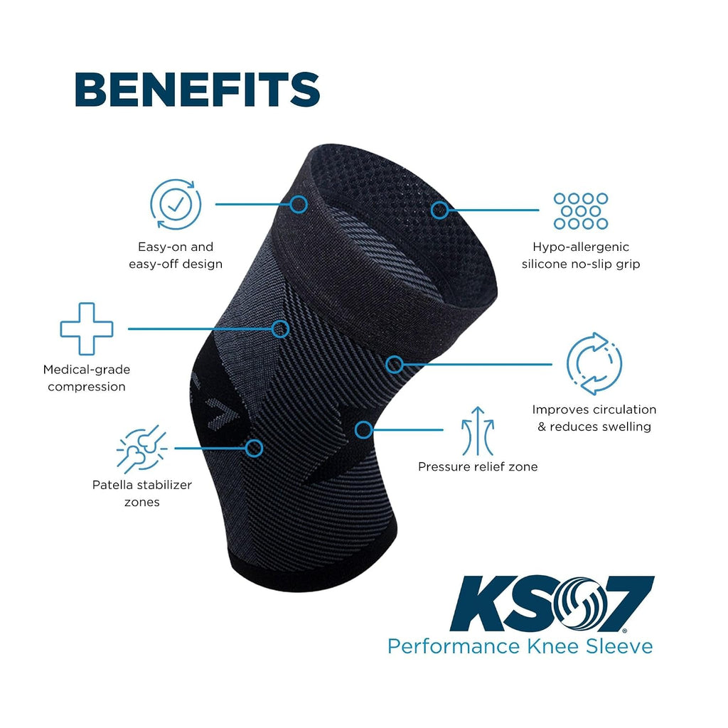 Compression Knee Brace, Knee Sleeve for ACL, MCL, Injury Recovery, Meniscus Tear, Pain, Aching Knees, Patellar
