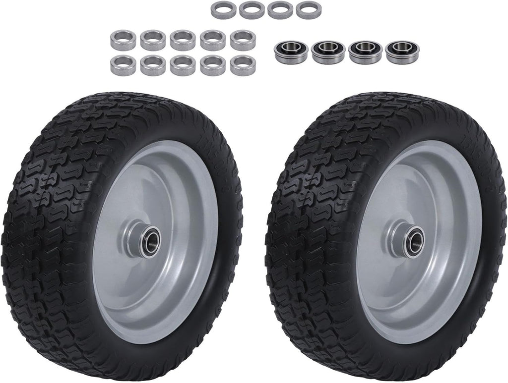13x5.00-6 Airless Tire and Wheel, Replacement 13x5-6 Solid Rubbe Riding Lawn Mower Tire with Rim