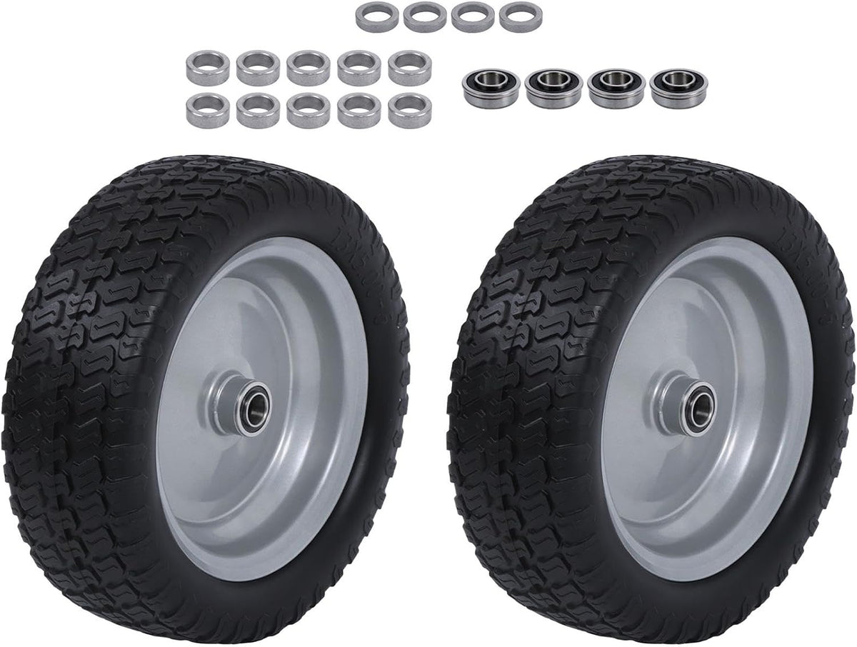 13x5.00-6 Airless Tire and Wheel, Replacement 13x5-6 Solid Rubbe Riding Lawn Mower Tire with Rim