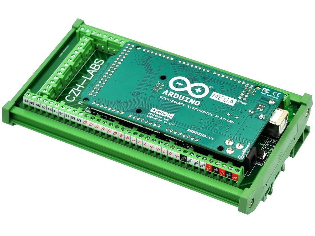 Electronics-Salon DIN Rail Mount Screw Terminal Block Adapter Module, for Arduino MEGA-2560 R3.