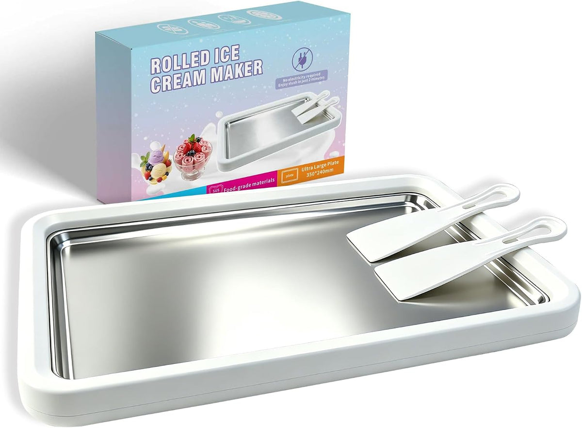 13.8 * 9.5 Inch Extra Large Rolled Ice Cream Maker, Rolled Ice Cream Tray