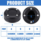 2 Set Round Cable Gland Waterproof Cable Pass Through for Marine