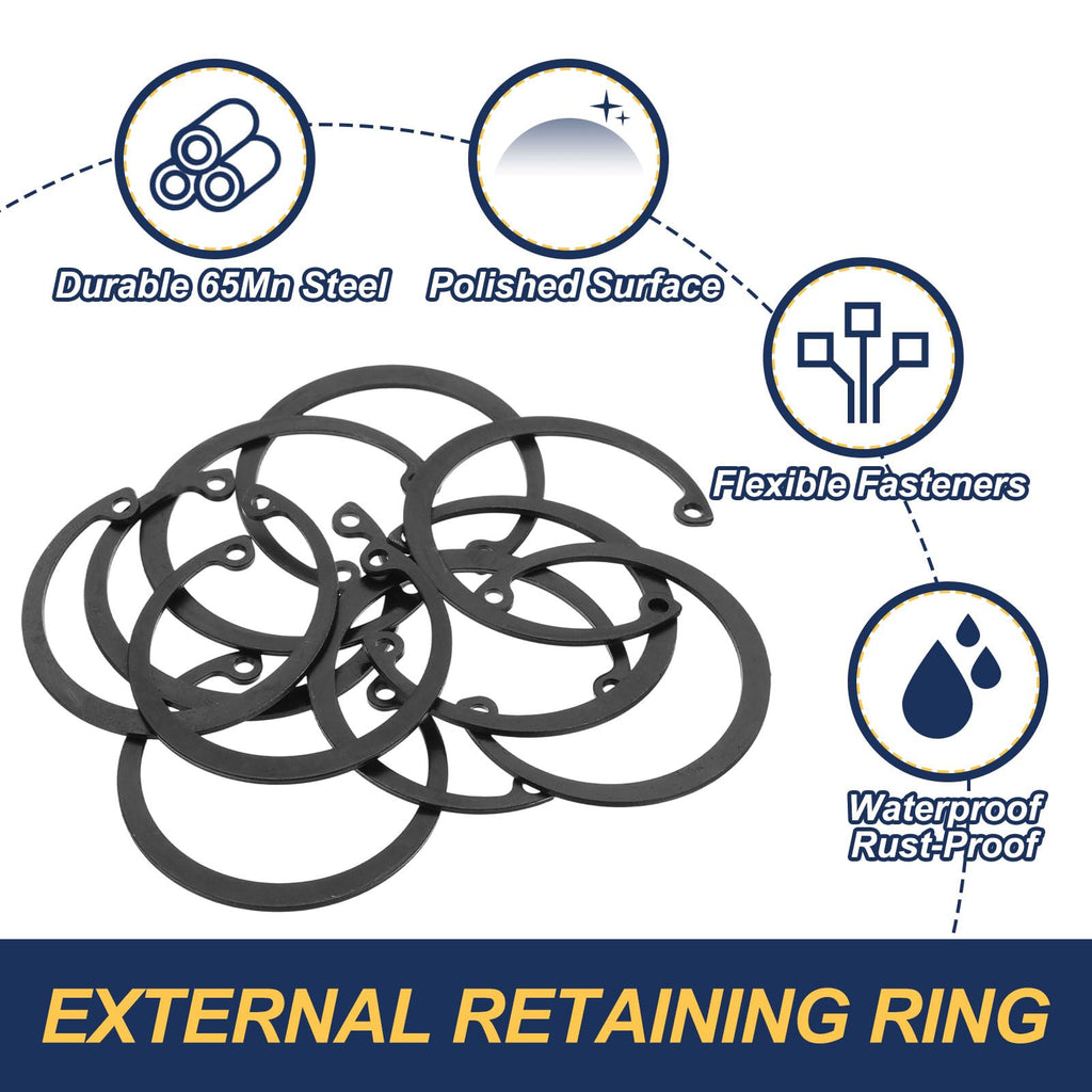 PATIKIL 10Pcs Internal Retaining Rings 48mm C-Clip Snap Ring 65Mn Steel