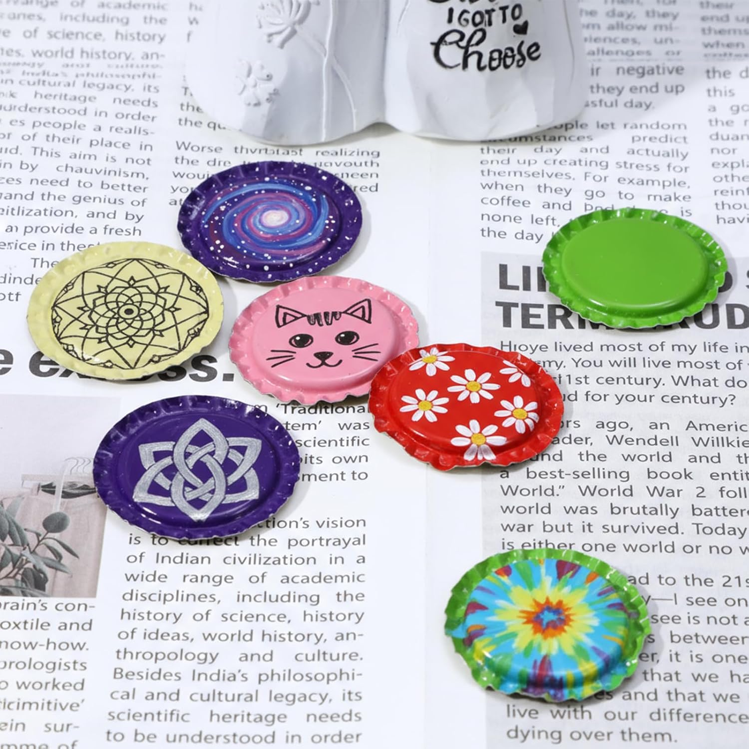 350 Count Beer Bottle Caps Oxygen Absorbing Crowns, Ideal for Homebrew, Standard Homebrew Bottle Tops for Glass