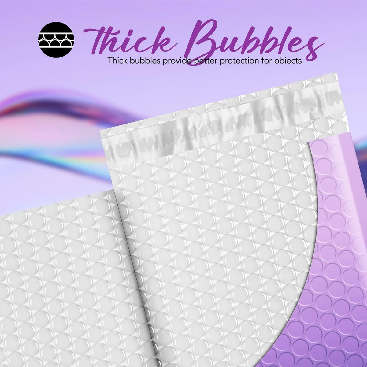 4x8 Bubble Mailer 800 Pack Gradient Purple Cute Bubble Envelopes