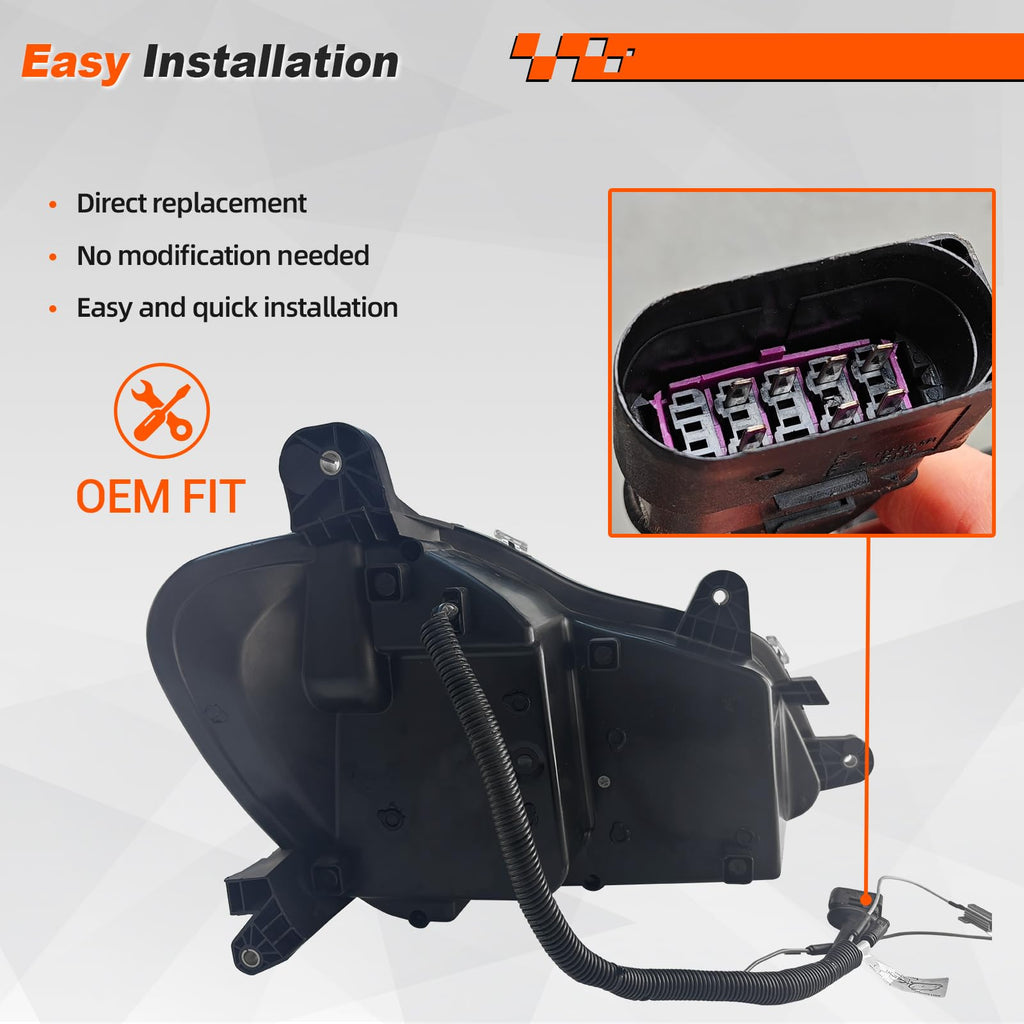 FV LED Headlights Compatible with Kenworth T680 2013-2021 Driver Side