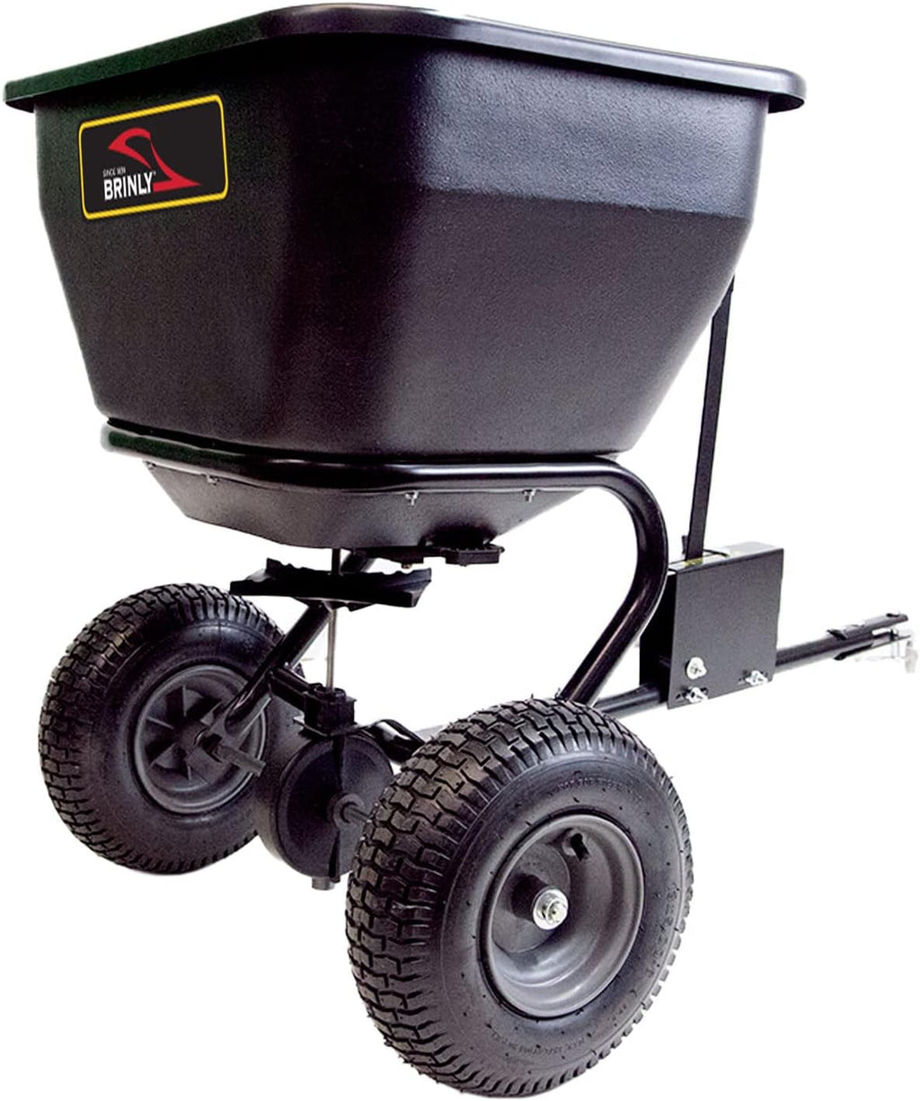 BS36BH-A Tow Behind Broadcast Spreader with Universal Hitch, 175 lb.+ -Flat Black