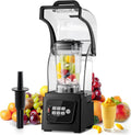 2200W Commercial Blender, Quiet Sound Enclosure, Self-Clean Black