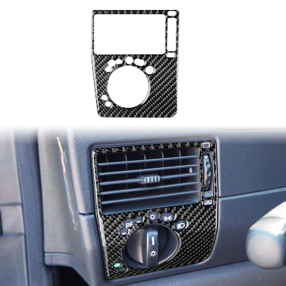 GDFJGD Headlight Air Vent Trim for Chrysler Crossfire 2003-2008 Black