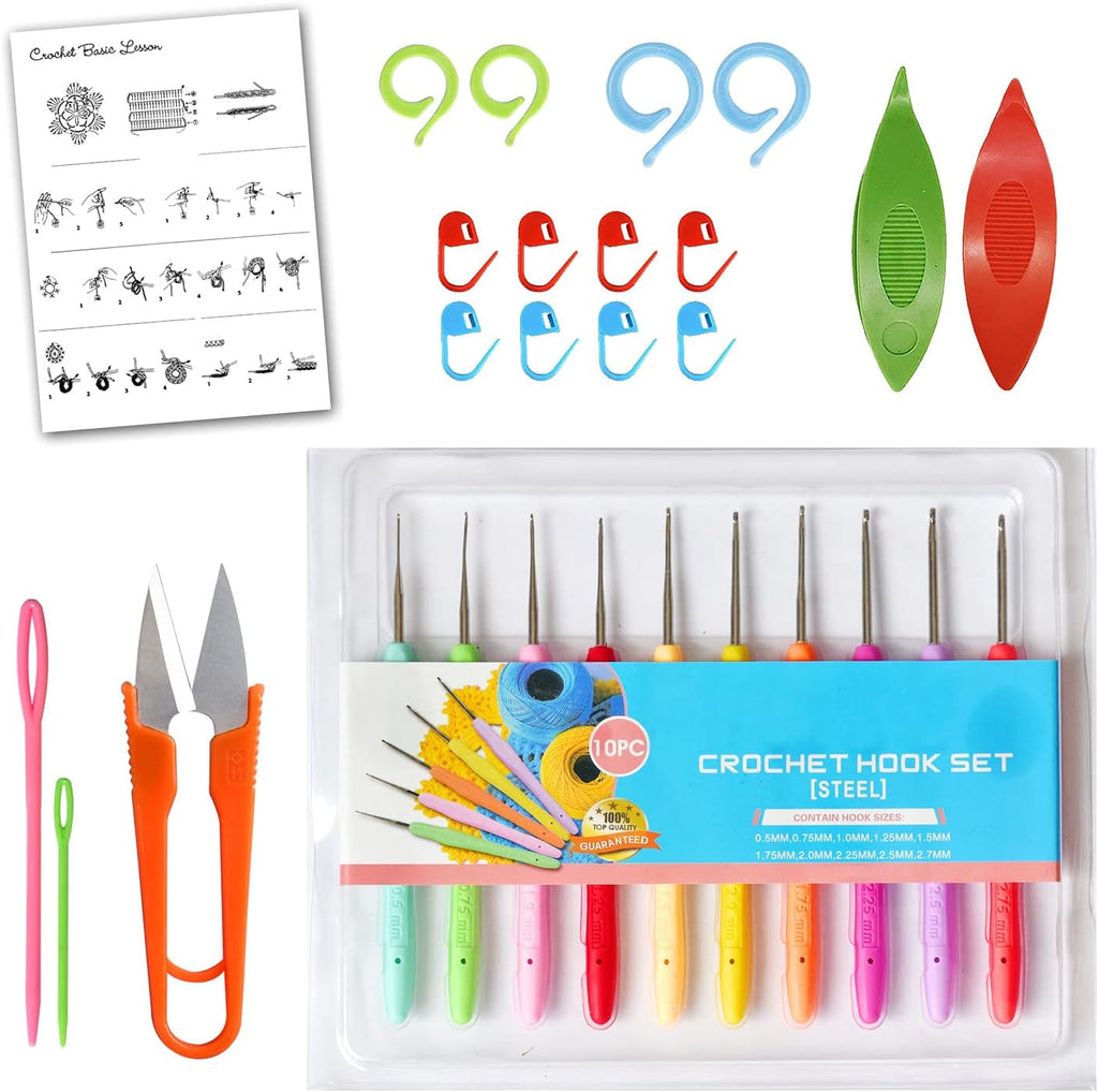 20 Pack Crochet Thread kit knittting kit for Knitting and Crochet Perfect Beginner Kit