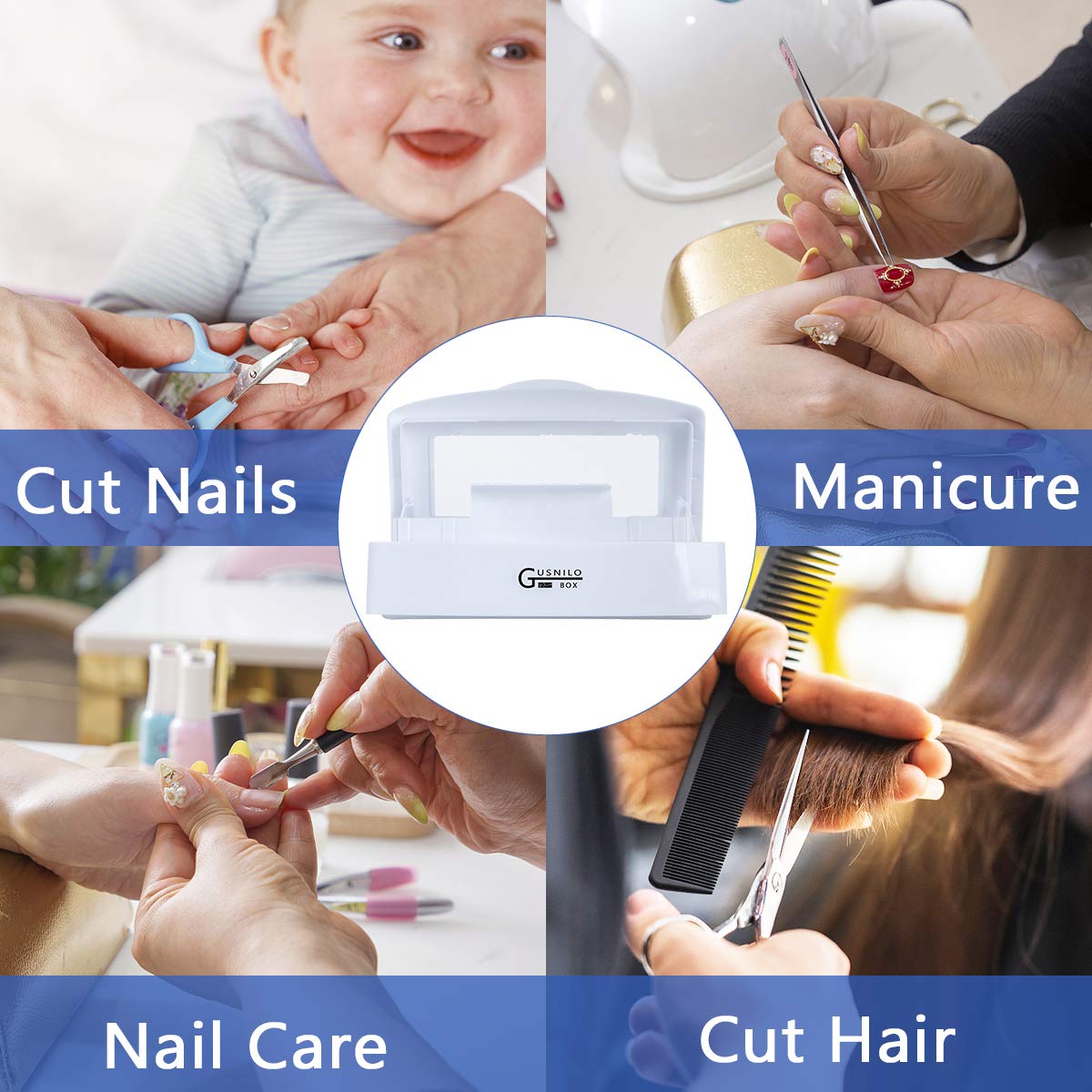 Sanitizing Tray - Disinfectant Container Nail Tool Sterilizer Box Plastic Sanitizing Box for Nail Tools, Hair