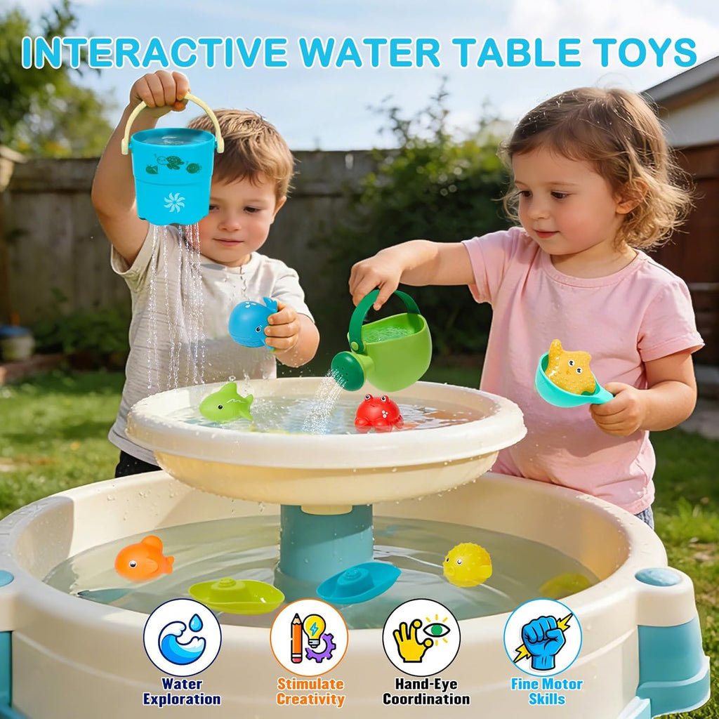 Baby Bath Toys for Kids Ages 1-3, 16PCS | Easy Clean Mold Free Bath Toys Toddlers 2-4 | Bathtub Pool Water Table Toys