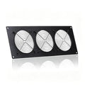 120mm Aluminum 3-Slot Fan Grille Mount Panel for PC AV Cabinets (1 Pack)