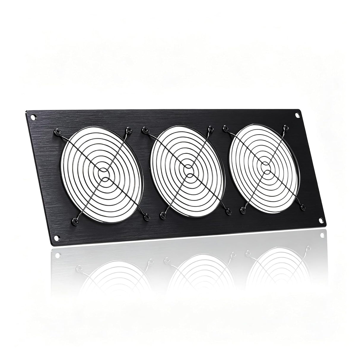 120mm Aluminum 3-Slot Fan Grille Mount Panel for PC AV Cabinets (1 Pack)