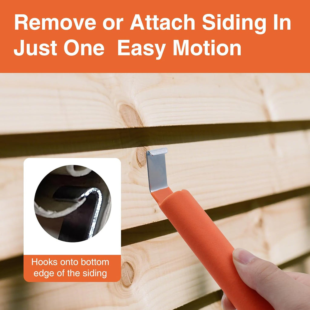 Vinyl Siding Removal Tool for Installation and Repair – Steel Blade, Extra Long Non-Slip Handle, Vinyl Siding Tools