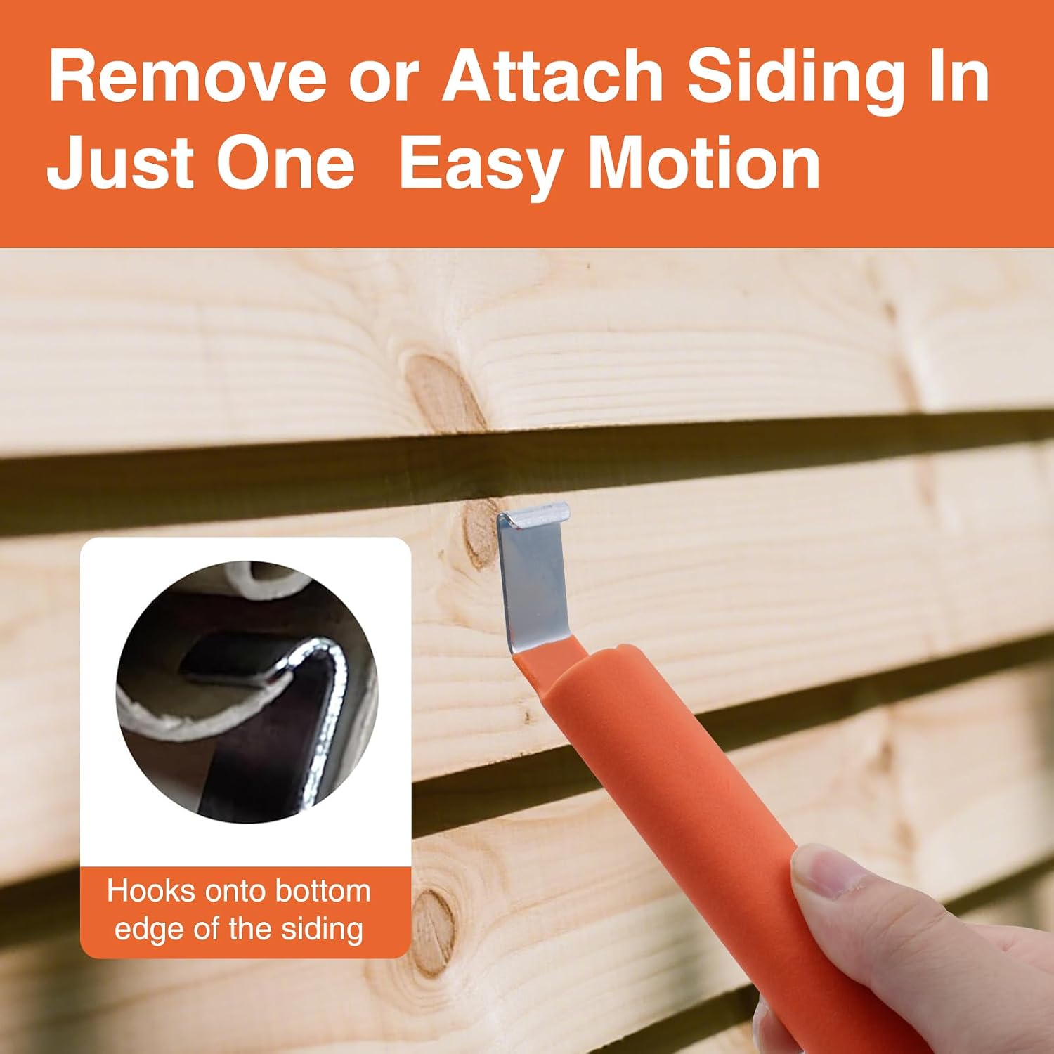 Vinyl Siding Removal Tool for Installation and Repair – Steel Blade, Extra Long Non-Slip Handle, Vinyl Siding Tools