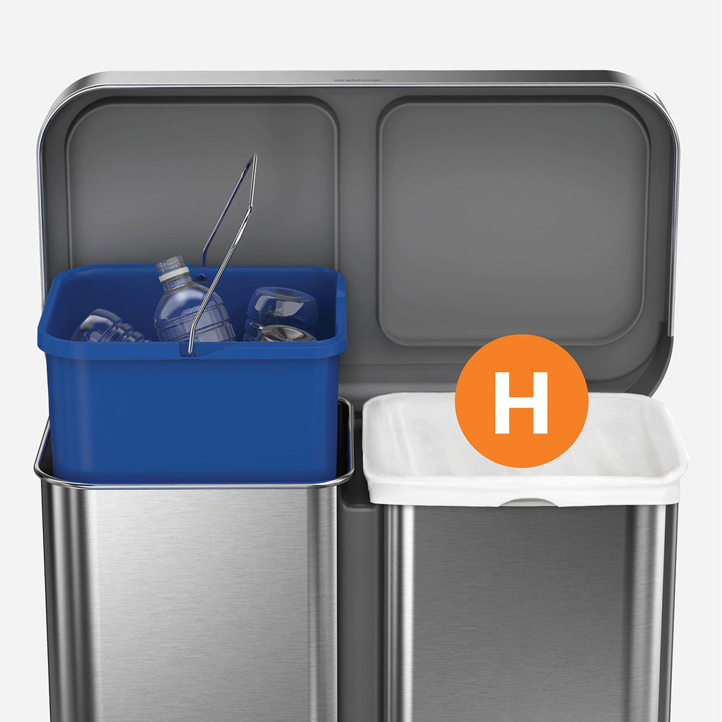 Code H 60 Count Custom Fit Liners, Drawstring Kitchen Trash Bags, One-by-One Mess-Free Dispense, Extra Thick & Double