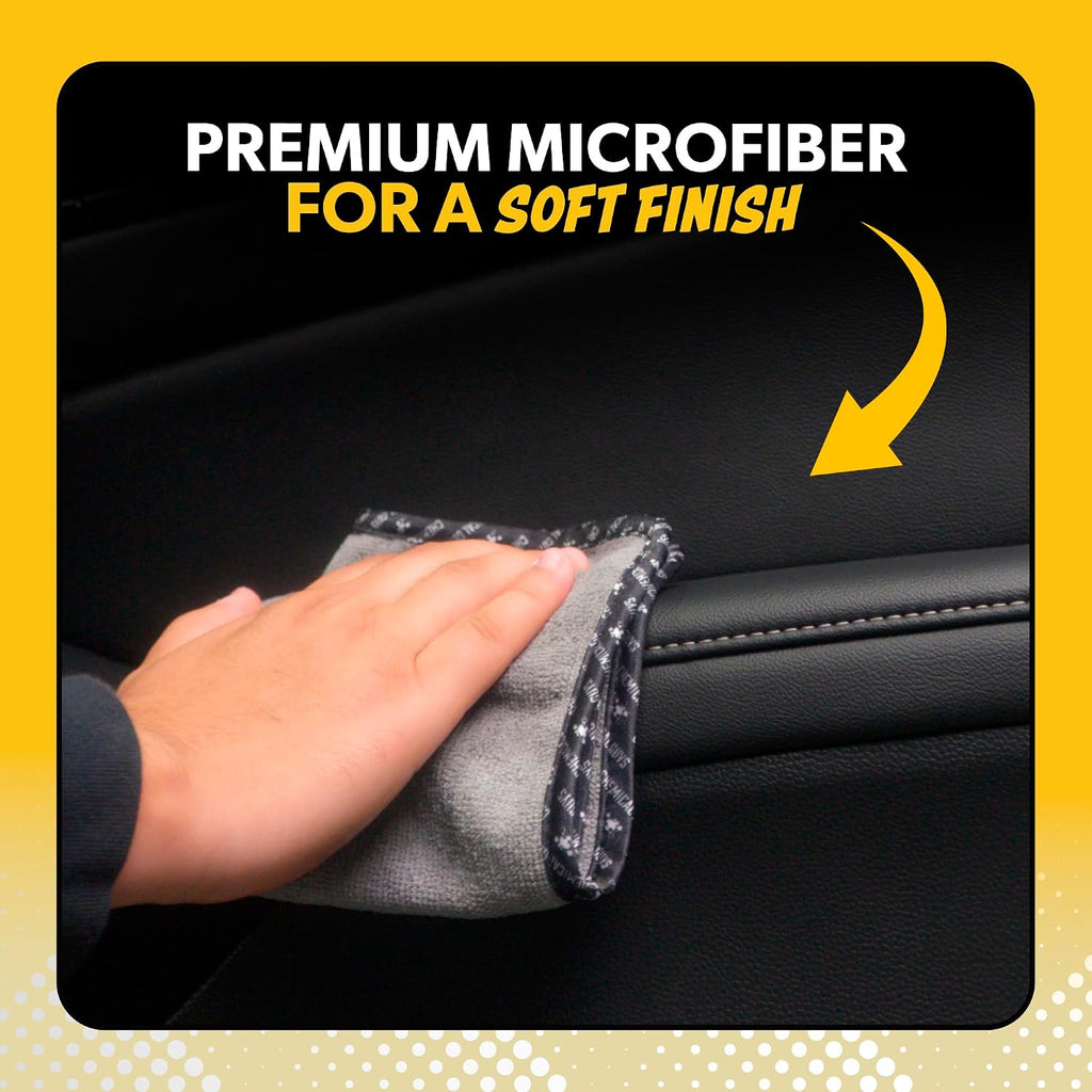 AllSwipe Multi-Use Microfiber Towels, Gray, 14 x 12, 9 Pack | Versatile microfiber towels for washing, drying, glass