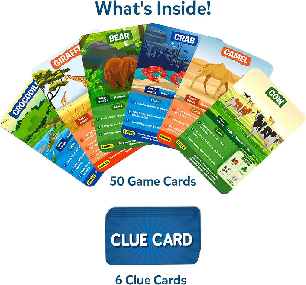 Guess in 10 Animal Planet, Card Game, Perfect for Boys, Girls, Kids, Teens, Adults Who Love Animals, Trivia Games