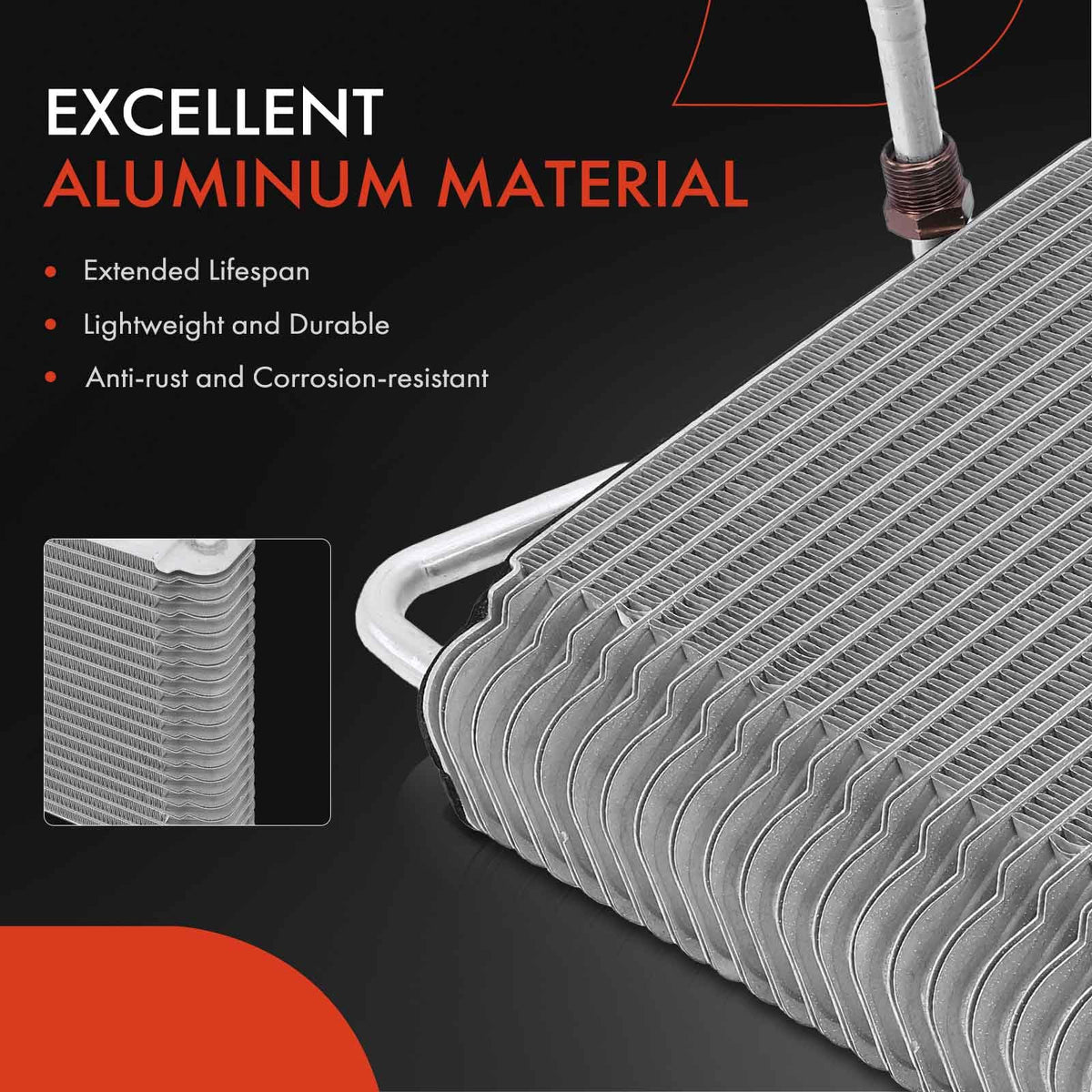 A-Premium Front AC Evaporator Core Compatible with Chevrolet & GMC