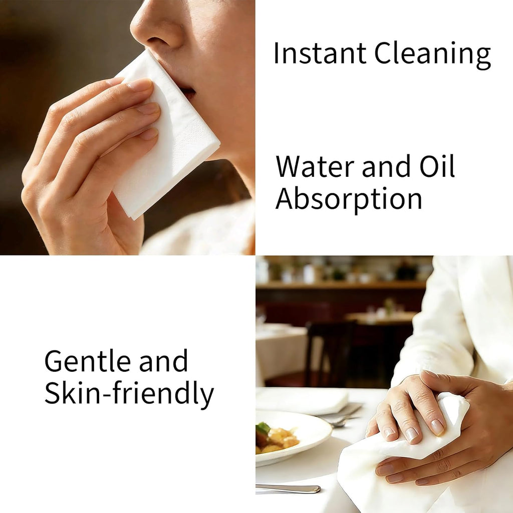 Disposable Paper Napkins Bulk for Everyday Use,White, 2-Ply, 800 Count
