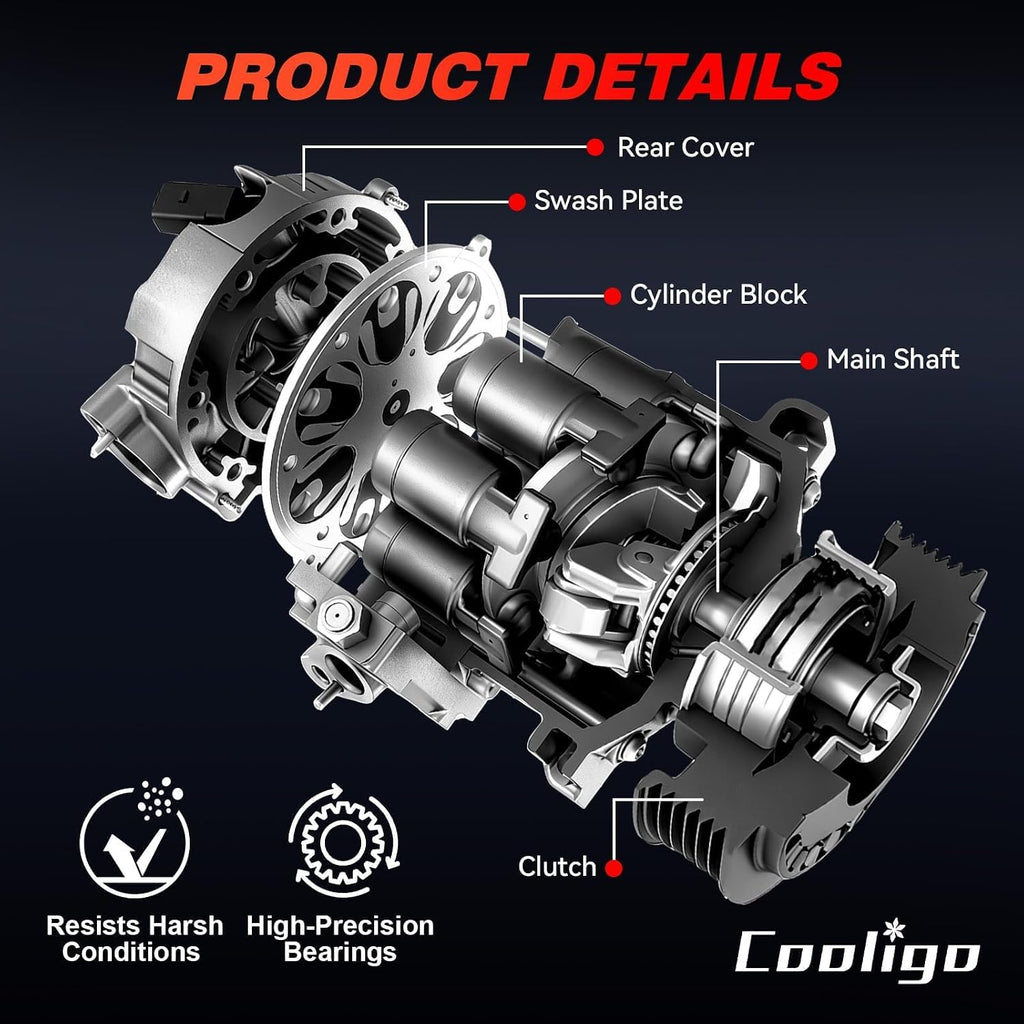 A/C Compressor with Clutch Compatible with Dodge Caravan 3.3L 2001‑2007