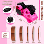 Pink Heat Tape Dispenser Sublimation Set with 5 Multi-Size Tapes