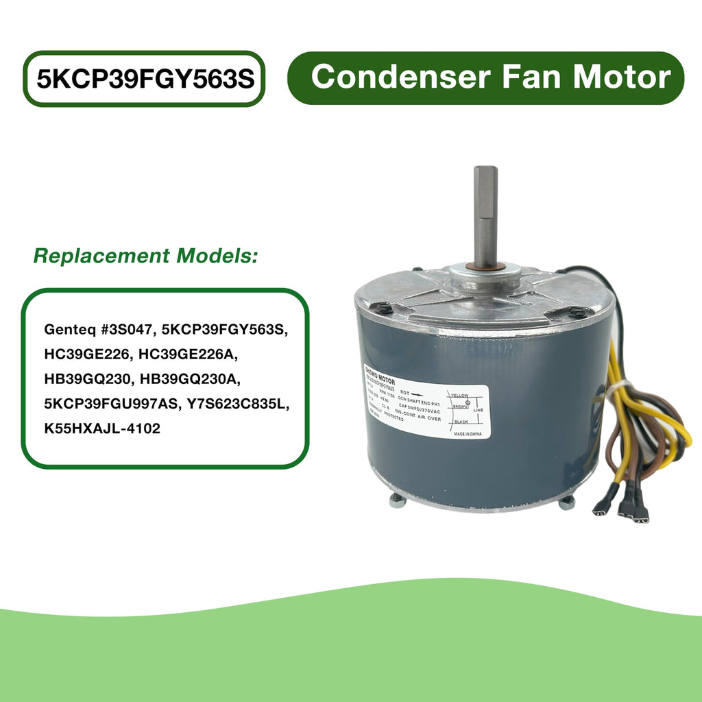 CHIOWO 5KCP39FGY563S Condenser Fan Motor 1/4HP, 208-230V, 1.4A, 1100RPM