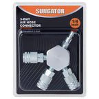 SUNGATOR 3 Way Air Hose Splitter, 1/4 Inch Air Hose Fitting, Silver
