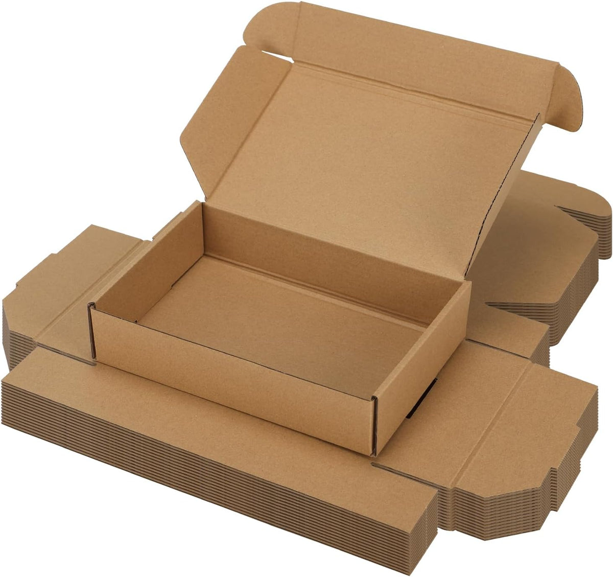 9x6x2 inch Small Shipping Boxes, Set of 15 Mailing Boxes, Brown