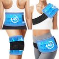 Ice Pack for Injuries Reusable, 14 × 7" Gel Cold Compress with Strap