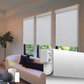 Motorized Blinds No Drill Automatic Blinds for Windows Cordless Roller Shades Electric Blinds with Remote Control