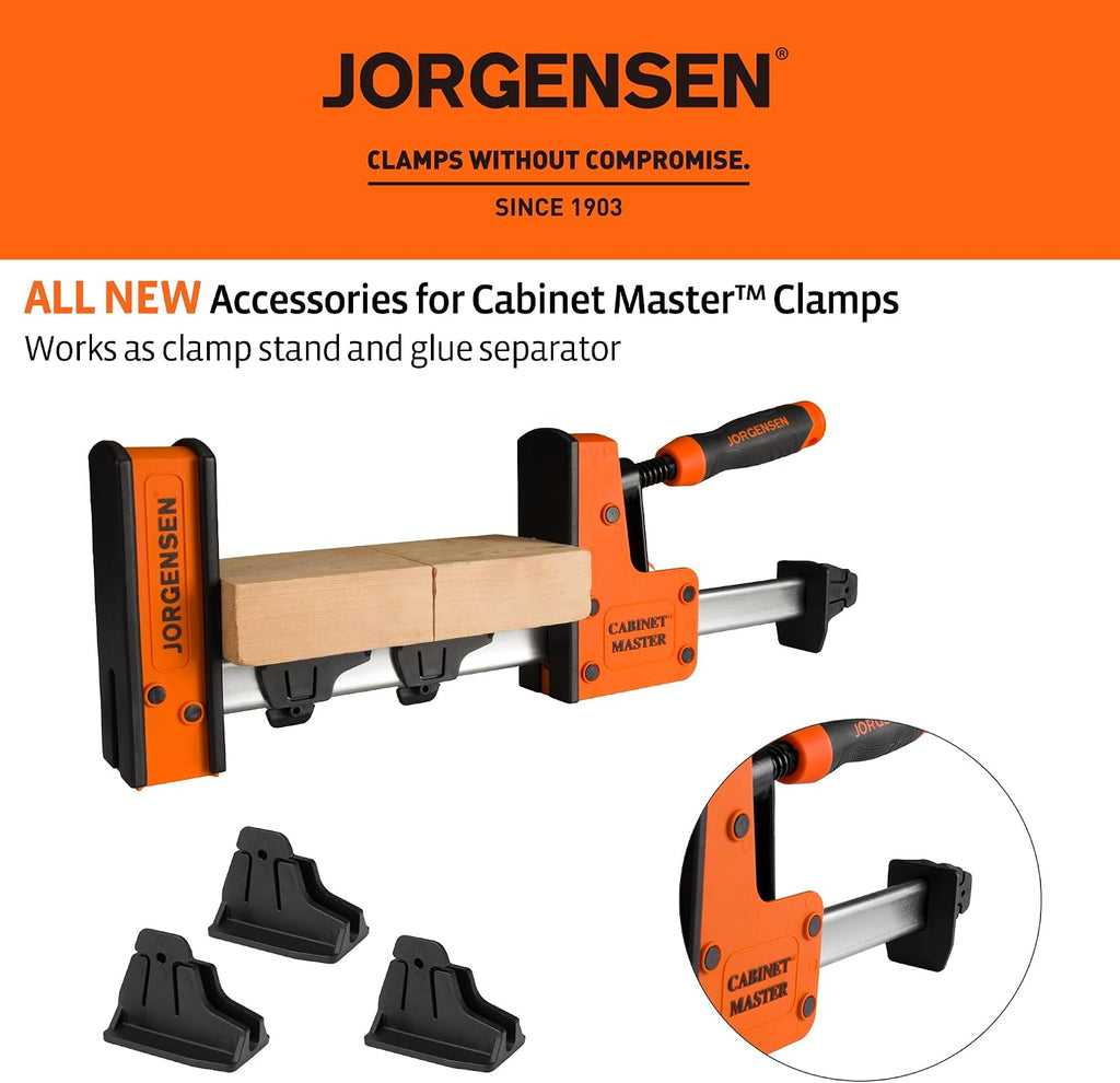 Cabinet Master 2-in-1 Glue Separator & Clamp Stand 3 Pack | Fits All Jorgensen Parallel Bar Clamps, Woodworking Tool