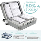 Compression Packing Cubes Travel - White Teardrop-shaped Texture