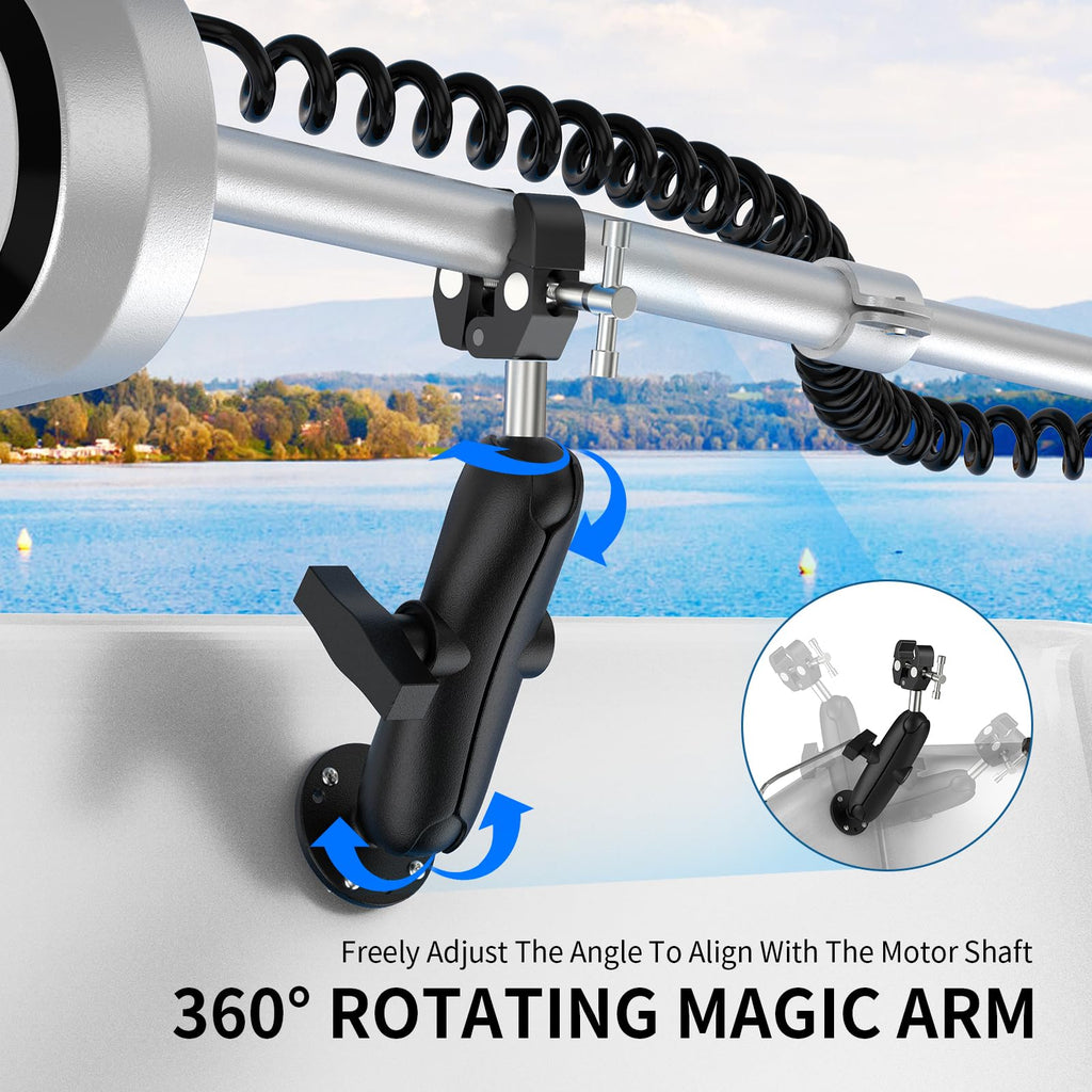 Heavy-Duty Trolling Motor Stabilizer, 360°Adjustable, Stable in Rough Seas